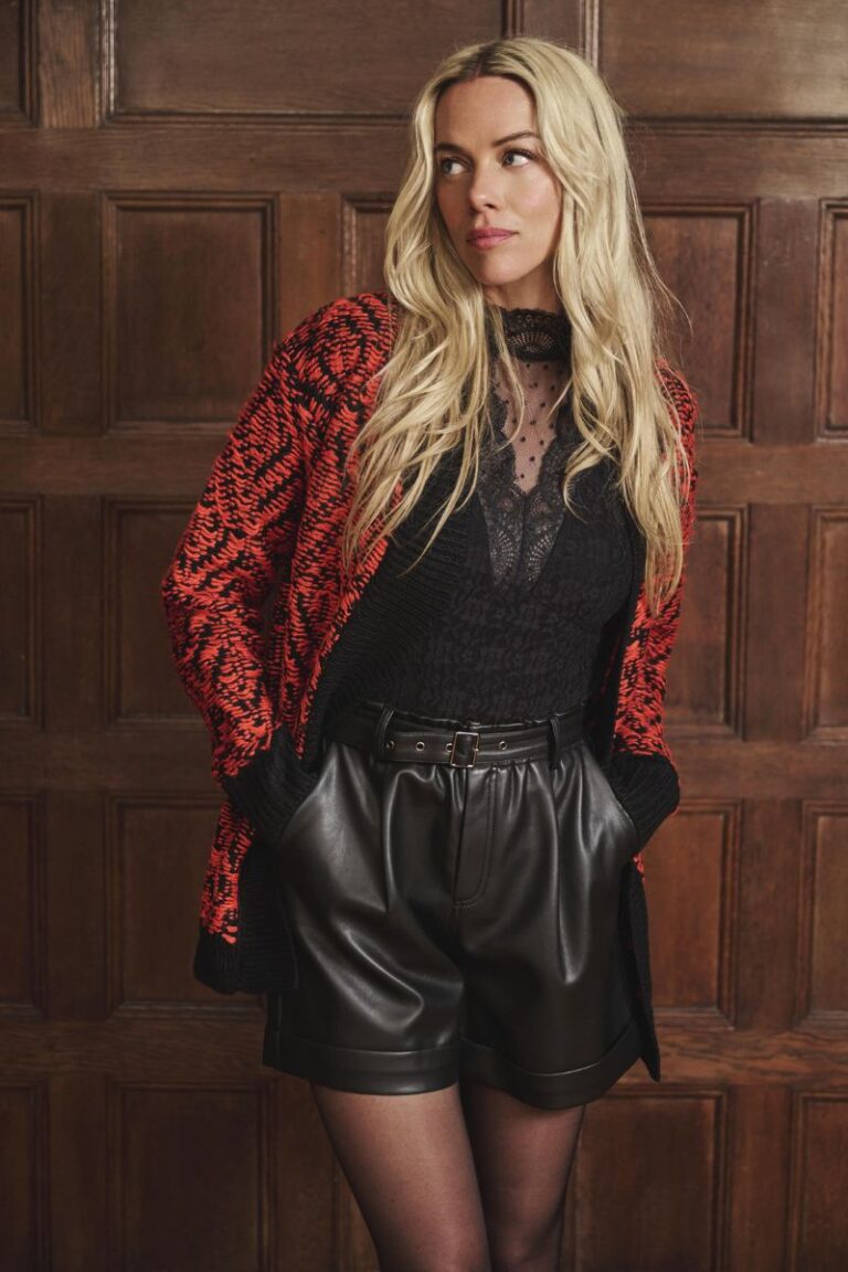 Esqualo dámský top a kožené šortky kolekce podzim zima